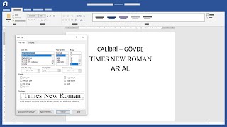 Varsayılan Yazı Tipini Ayarlamak  Microsoft Word [upl. by Davita365]