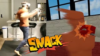 REAL HEAVYWEIGHT BOXER DESTROYS VR BOXING GAME DUMMY thrill of the fight [upl. by Ryann]