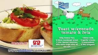 Avocado amp Feta Cheese on toast  a delicious greek recipe video Dodoni The authentic Greek Feta [upl. by Lindo]