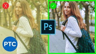 Remove ANY Color Cast FAST amp EASY In Photoshop  90Second Tip 08 [upl. by Diann570]