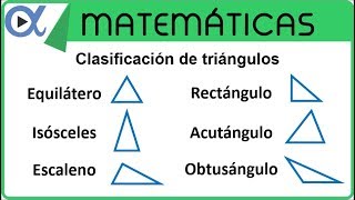 Clasificación de triángulos  Geometría  Vitual [upl. by Dnaloy]