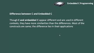 4 Difference between c and embedded c [upl. by Colombi888]