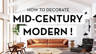 HOW TO DECORATE MID CENTURY MODERN  super in depth guide ♥ [upl. by Maison469]