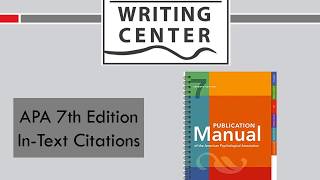 APA Style 7th Edition InText Citations [upl. by Esialb]