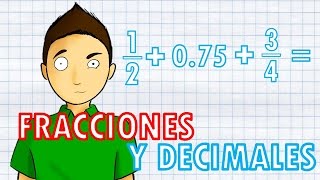 SUMAR FRACCIONES Y DECIMALES Super facil [upl. by Eldoree]