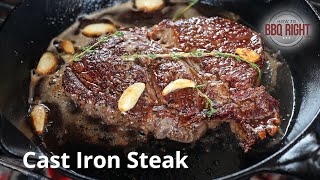 Cast Iron Steak Recipe [upl. by Zeuqcaj]