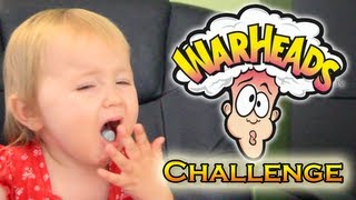 WARHEADS CHALLENGE Kids Eating Warheads For The First Time [upl. by Hakeber856]