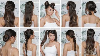 10 EASY HEATLESS BACK TO SCHOOL HAIRSTYLES [upl. by Nida]