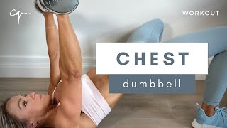 10 Minute Dumbbell Chest Workout at Home [upl. by Akirdna]