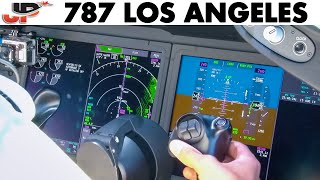 Piloting BOEING 787 into LAX Los Angeles  Cockpit Views [upl. by Othello]