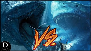 Mosasaurus VS Megalodon  Battle Arena  Jurassic World Dominion  The Meg  DanCo VS [upl. by Anerev]