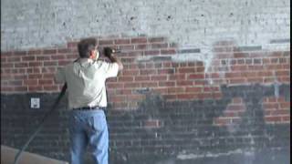 Paint removal from brick [upl. by Joe]