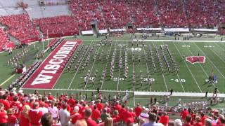 Wisconsin Marching Band PreGame 92714 [upl. by Odrarej]