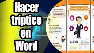 Como hacer un triptico en Word [upl. by Zilada]