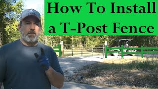 HOW TO Install a TPost Fence solid wire no tension [upl. by Kaliope]