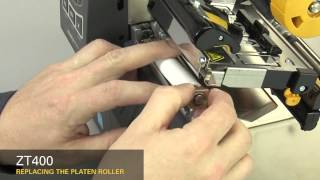 Zebra ZT400 Series Howto Replace the Platen Roller [upl. by Jobi873]