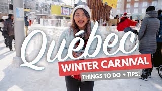 QUEBEC WINTER CARNIVAL  10 Things to do at Carnaval ft the Parade Ice Sculptures amp Food [upl. by Nirehtac533]