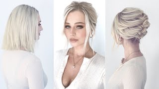 Simple Updo For Short Hair 2023 [upl. by Schulz]