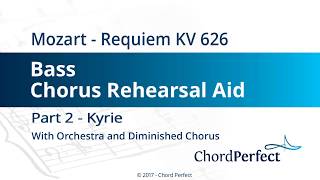 Mozarts Requiem Part 2  Kyrie  Bass Chorus Rehearsal Aid [upl. by Duffy506]