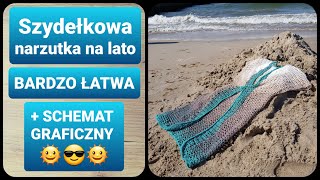 Narzutka plażowa na szydełku  SCHEMAT cz12 Karolina Szydełko [upl. by Peednus]