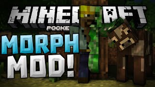 MORPH INTO ANY MOB  Shapeshifter Mod for MCPE  Minecraft Pocket Edition [upl. by Nosiram]