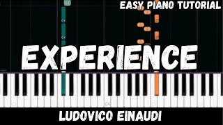 Ludovico Einaudi  Experience Easy Piano Tutorial [upl. by Atalya312]