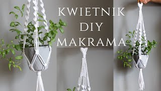 💜DIY PROSTY KWIETNIK ZE SZNURKA MAKRAMA 💜 EASY MAKRAMME PLANT HANGER [upl. by Asiat540]