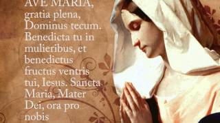 Ave Maria Hymn with Lyrics  Latin [upl. by Anaira184]