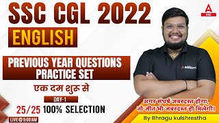 SSC CGL 2022  SSC CGL English by Bhragu  Previous Year Questions Practice Set  Day 1 [upl. by Ilrebmik]