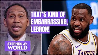 Stephen A investigates claims of LeBron James flopping  Stephen As World [upl. by Marya]