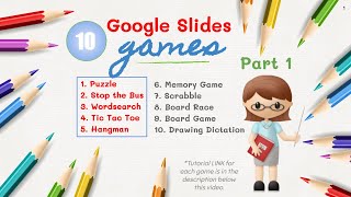 10 Interactive Online Games in Google Slides  part 1 [upl. by Ellan]