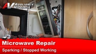 Frigidaire Microwave Repair  Sparking Stopped Working  Transformer [upl. by Volding]