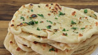 Garlic Naan Bread Recipe How to Make Naan Bread [upl. by Adelaide]