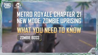 PUBG MOBILE  Metro Royale Chapter 21 Zombie Overview [upl. by Duffie342]