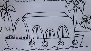 Learn to draw a houseboat [upl. by Rumilly]