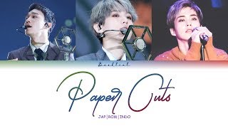 EXO CBX  Paper Cuts JPNROMINDO Color Coded Lyrics가사 [upl. by Yenttirb154]