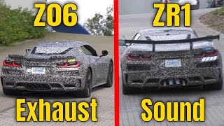 New Corvette Z06 vs ZR1 Exhaust Sound [upl. by Woods]