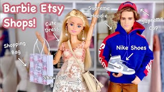 Barbie ETSY Shop Reviews Super Realistic Doll Clothes amp Accessories Barbie Doll Etsy Haul [upl. by Adnopoz]