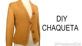 Chaqueta jersey de mujer tejida a dos agujas paso a paso [upl. by Dyann]