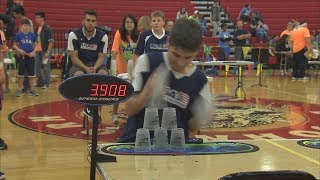 Competitive Cup Stacking Texas Country Reporter [upl. by Zandt257]