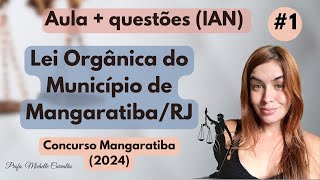 IAN  LEI ORGÂNICA DO MUNICÍPIO DE MANGARATIBARJ  1 [upl. by Tnarb]