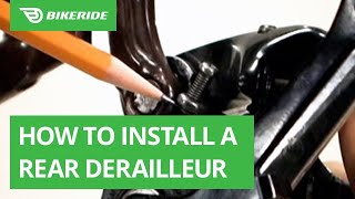 How to Install a Rear Derailleur [upl. by Ynohtona]