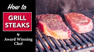 🔥 HOW to GRILL a STEAK 🥩 by MASTER CHEF [upl. by Akeimahs921]