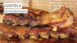 COSTELA DE CHURRASCARIA  STEAKHOUSE RIBS [upl. by Gerbold]