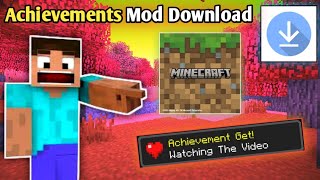 Advancement Mod Download For Minecraft Achievement Mod PE [upl. by Enrev71]