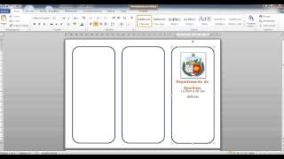 Creación de triptico en Word 2010 [upl. by Skvorak]