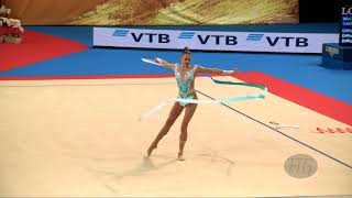 SOLDATOVA Aleksandra RUS  2018 Rhythmic Worlds Sofia BUL  Qualifications Ribbon [upl. by Othello]