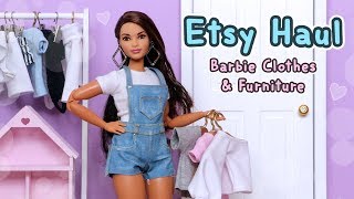 Barbie Etsy Haul Doll Clothes Furniture amp More 3 [upl. by Engelbert727]