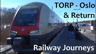 TORP Airport  Oslo City Centre Railway Journeys [upl. by Jermayne658]