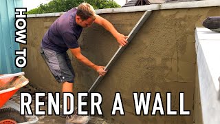 How to plaster an outside wall [upl. by Thain]